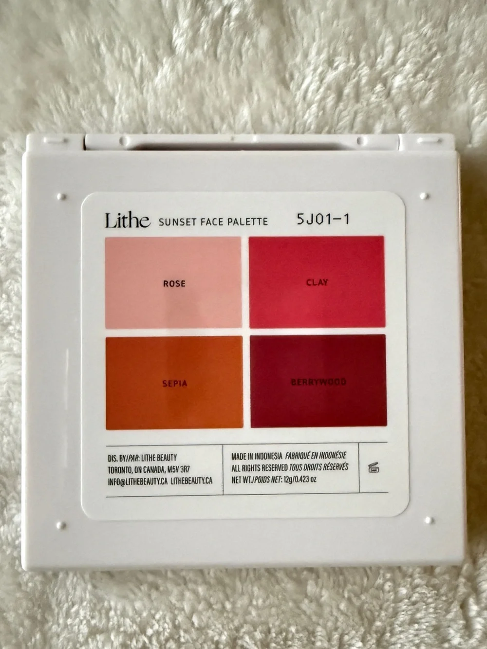 LITHE BEAUTY Sunset Blush Palette Pressed Powder 12g 0.423 oz Brand New In Box